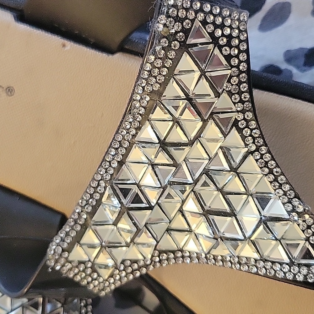 NWT New Ashley Blue bling sandals - Picture 6 of 6